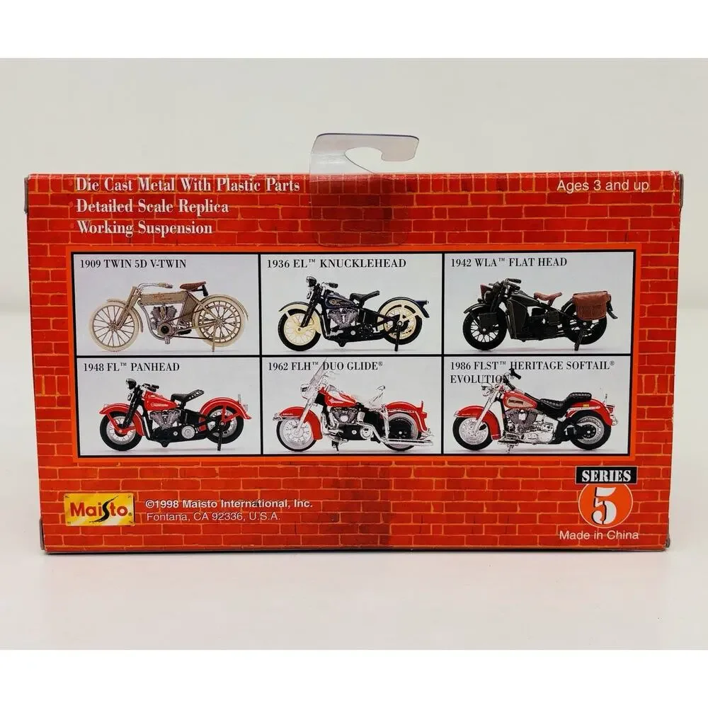 Maisto 1:18 Harley Davidson 1942 WLA Flat Head Diecast Motorcycle Series 5 New